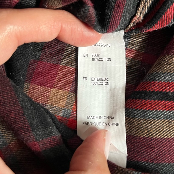 West Forty Nine button up collared long sleeve plaid flannel shirt, size large - Picture 3 of 4